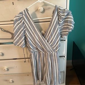 Coastal vibes open back romper